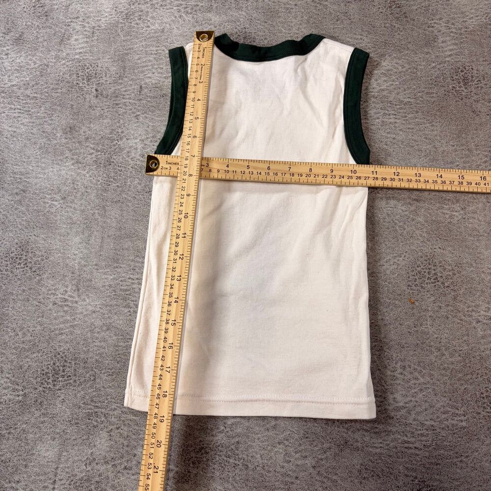 White Vintage Ribbed Graphic Ringer Tank Top - Picture 5 of 5